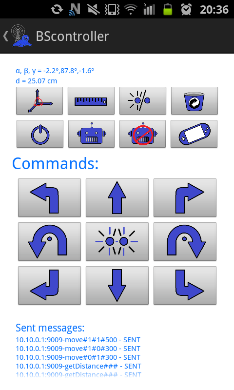 Screenshot of the Blue Seal Basic controller. start_screen