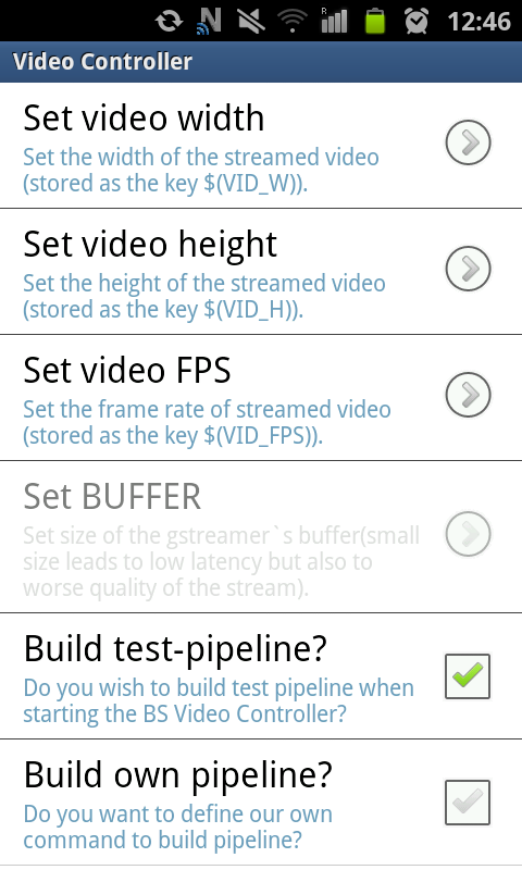 The settings of the Blue Seal Video Controller. screen_video_controller_settings_controller
