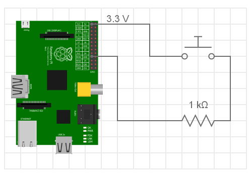 The circuits of the shutdown button for the Blue Seal Robot. The circuits of the button